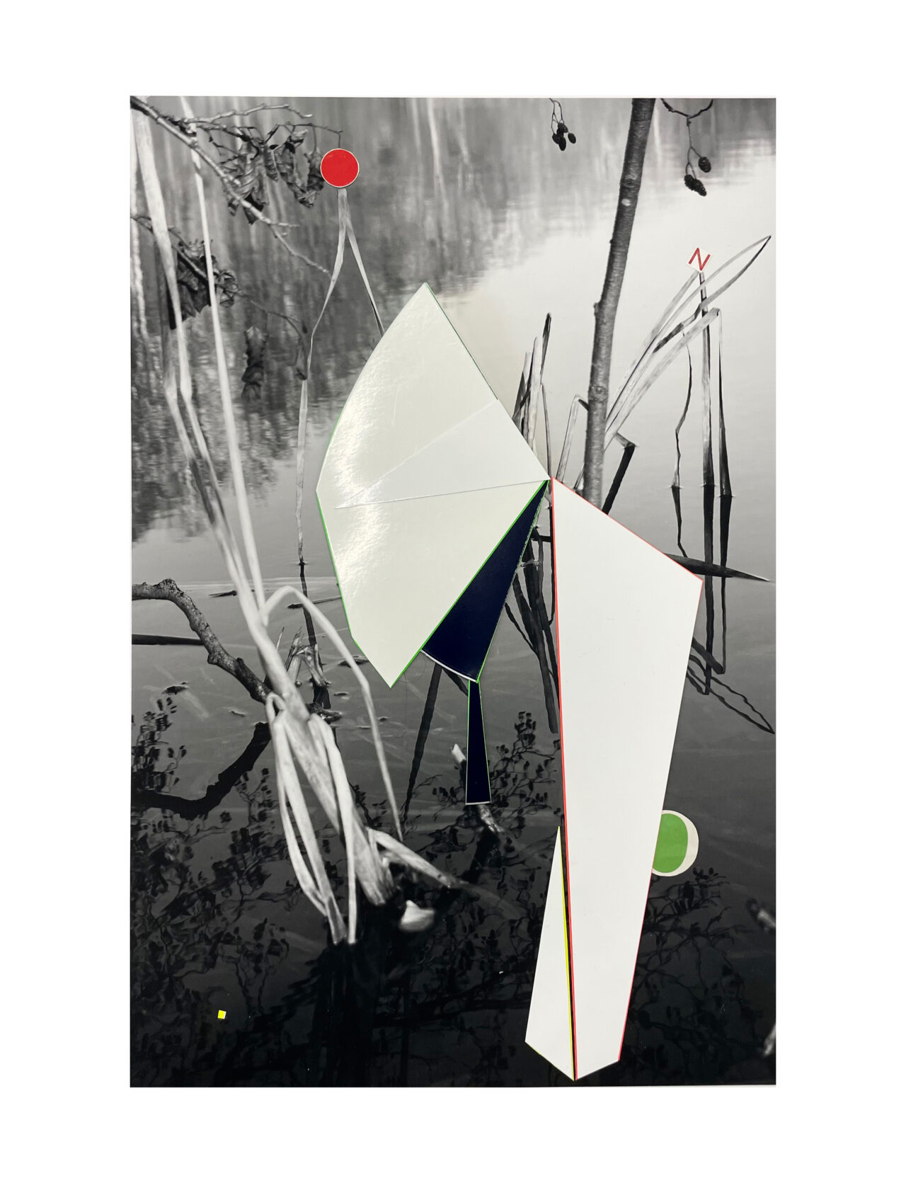 Der Wanderer 4 , 40 x 26 cm , Digitla print and collage , 2023