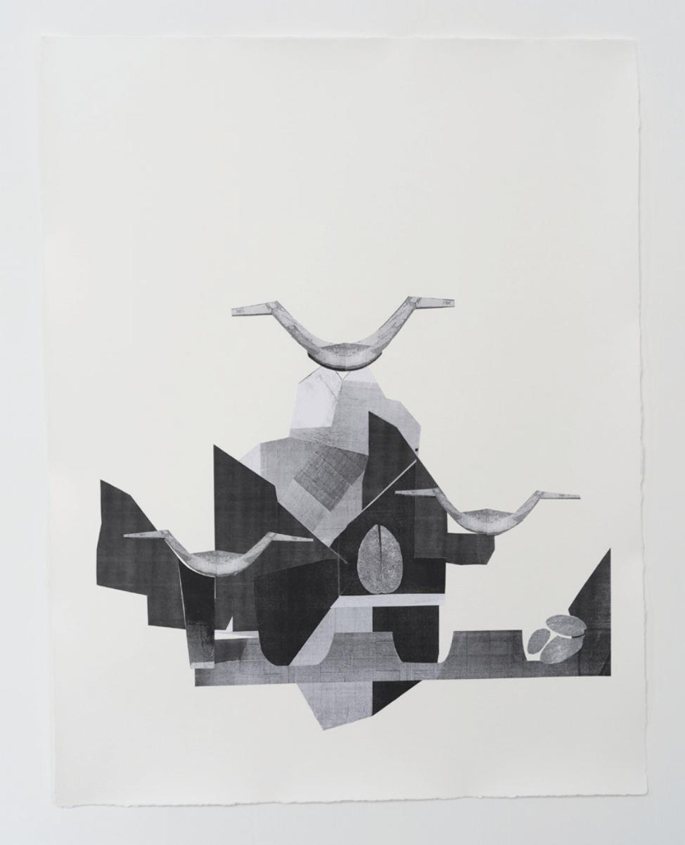 Frauke Dannert – Tempel_2021_papiercollage_65x50cm