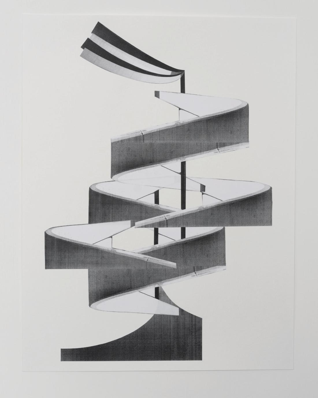 Frauke Dannert – Turm_2021_papiercollage_65x50cm