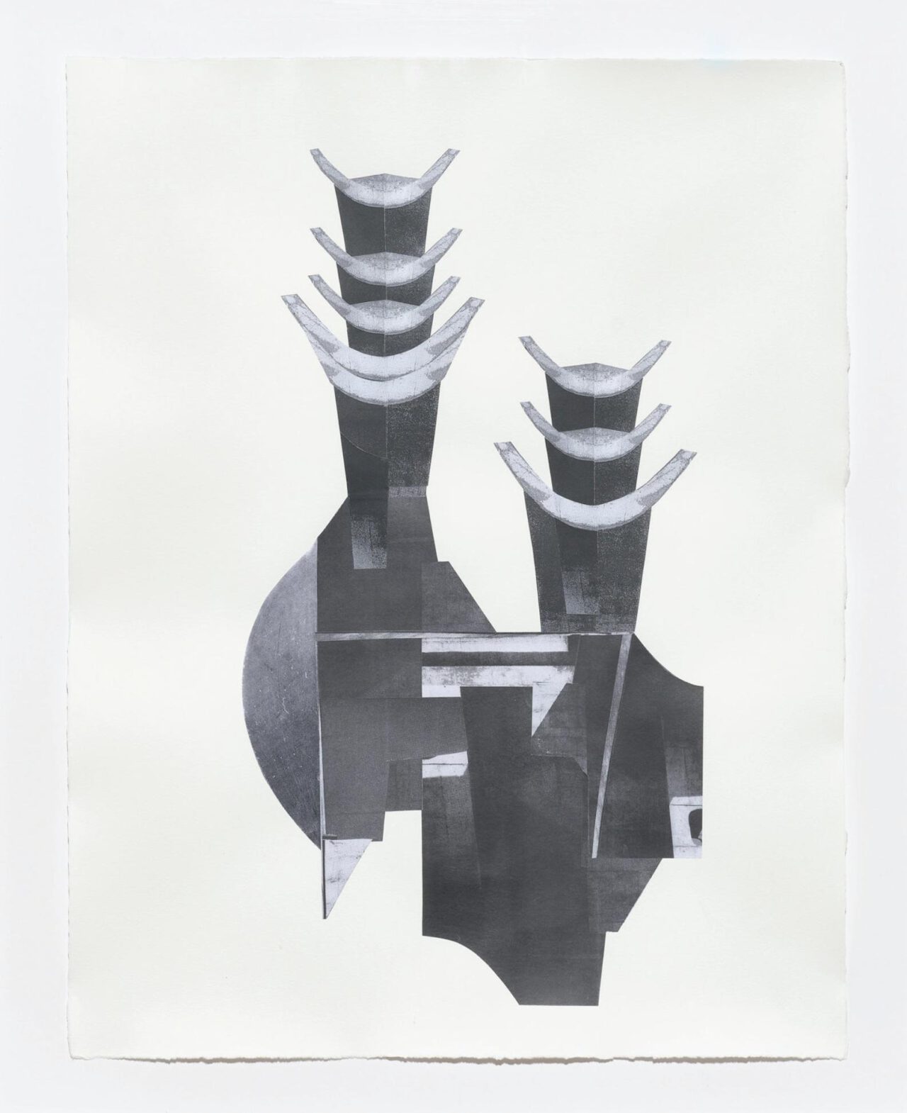 Frauke Dannert – Vase_2021_papiercollage_65x50cm