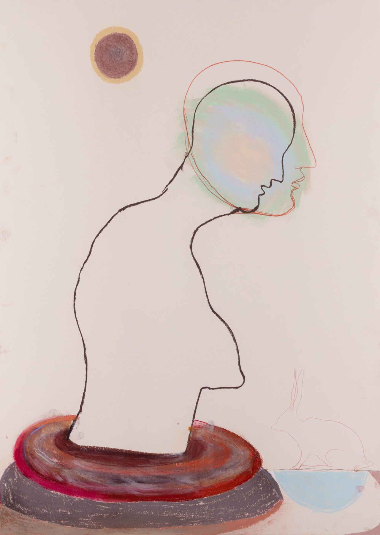Ilse Henin, ohne Titel, 100 x 70 cm, Pastellkreide auf Papier (1)