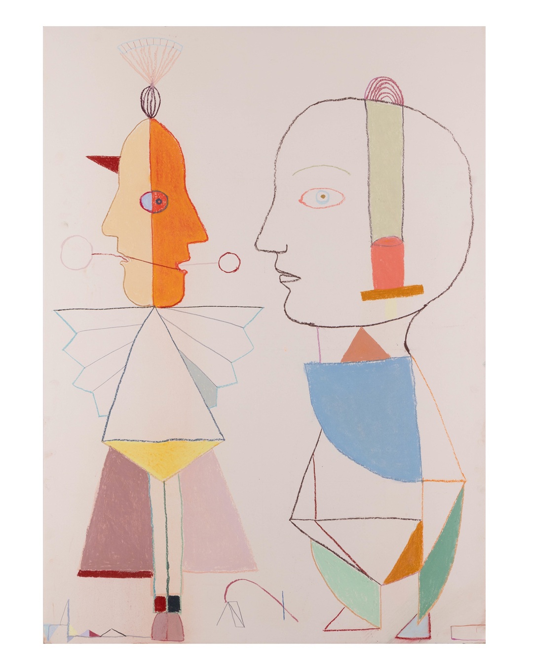 Ilse Henin, ohne Titel (2), Pastellkreide auf Papier, 100 x 70 cm, gerahmt