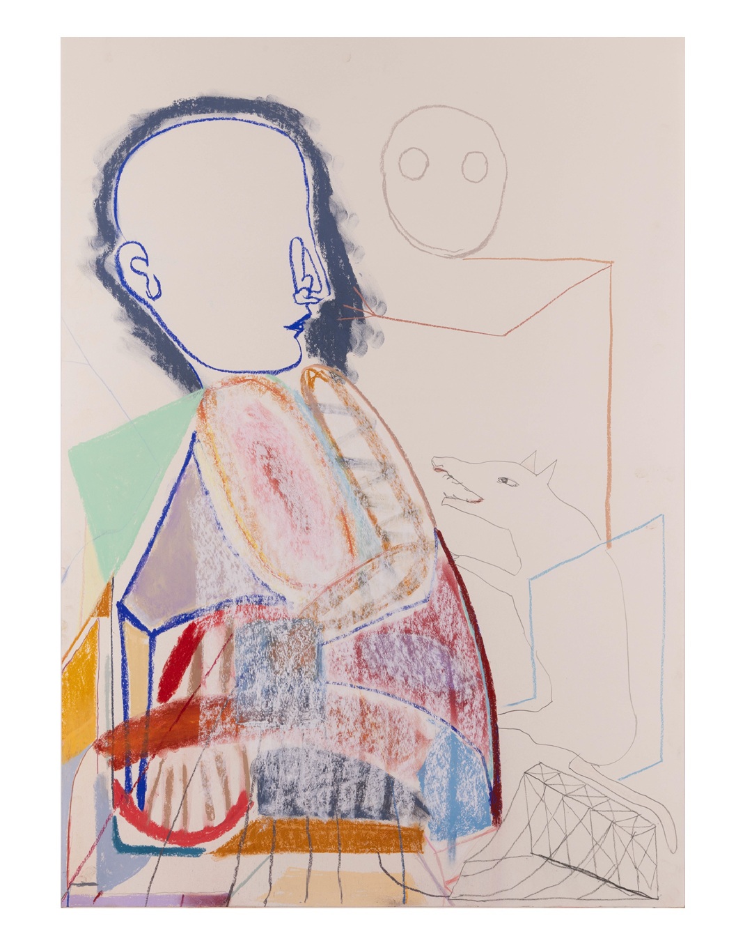 Ilse Henin, ohne Titel (3), Pastellkreide auf Papier, 100 x 70 cm, gerahmt